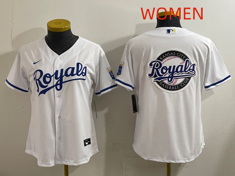 women 2025 Kansas City Royals Blank white Nike MLB Jersey style 02->san francisco 49ers->NFL Jersey